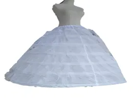 Big White Petticoats Super Puffy Ball Gown Slip Underskirt For Adult Wedding Formal Dress Large 6 Hoops Long Crinoline Brand New8408409