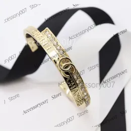 designer jewelry bracelet European and American Fashion Commuter Elegant Rhinestone Brass Shiny Gold Premium Women's Open Bracelet