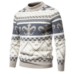 Мужской повседневный свитер из искусственной норки, мягкий и удобный модный теплый вязаный свитер 240105
