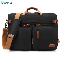 Bolsa de negócios maleta mochila conversível mochila portátil saco 15.6 17.3 polegadas notebook saco ombro mensageiro portátil caso 240104