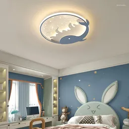 Taklampor Dolphin LED -ljus för barnrummet Baby Boy Bedroom Lamp Luster Chambre Enfant Whale Chandelier