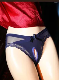 Underbyxor sexiga män spets transparent underkläder sömlösa öppna grenskormer kvinna trosor grenfri sissy
