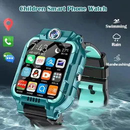 Zegarki Dzieci oglądają dziecko SOS zadzwoń do telefonu Dziecięce na nadgarstek Zegarek Użyj karty SIM Waterproof Waterproof IP67 Smart Watch Prezent dla iOS Android
