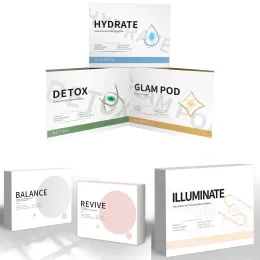 Brightening Hydox Detox Illuminated Revive Glam Balance 키트 CO2 작은 거품 기계를위한 혈청 산소 포드