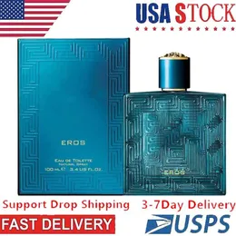 شحن مجاني إلى الولايات المتحدة في 3-7 أيام العطور Eros 100ml الأصلي L: 1 Dream Men Men Men Deodorant Border Pragrances Perfume Perfume للرجال 23