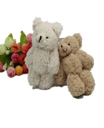 Kawaii pequeno articulado ursos de pelúcia pelúcia com corrente 12cm brinquedo teddybear mini urso ted ursos brinquedos de pelúcia presentes presente de natal 1064938
