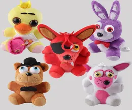 10 بوصة 25 سم خمسة ليال في فريديز 4 FNAF Freddy Fazbear Bear Soft Cute Doll Fosty Wolf Plush Toys Kids Toys Soft Stuffed Doll3625429