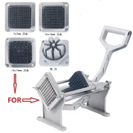 3 Bladstorlek Rostfritt stål Fries Maskinstillbehör Chips Cutter Parts French Fry Potato Chips Cutters 240105