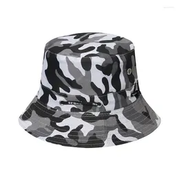 Berets Camouflage Flat Top Outdoor Shade Men Fisherman'S Hat Solid Color Sun Protection Women Summer Basin Cap Fishing