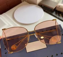 النظارات الشمسية Occhiali da sole 0252S Moda Shopping Personalizzato speciale gambe specchio intarsiato perla uv400 con scatola di conse1062043
