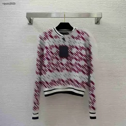 brand women knitwear clothing for ladies Letter printing button design pullover long sleeve knitting upper garment Jan 05