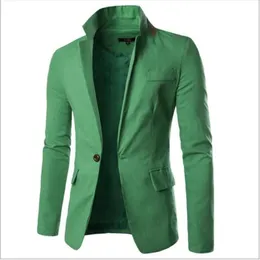 Blazers Wholesale Hurry buy it!2017 Fashion Collar designer blazers men cotton linen men suit jacket solid one button men blazers coat pl