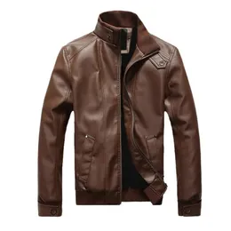 Autumn and Winter Fashion Men's PU Leather Clothes Korean Version Fashion Standing Collar Leather Jacket S-5XL 240104