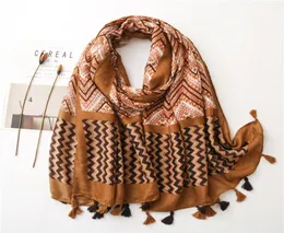 Женский гофрированный шарф из хлопка и льна с геометрическим рисунком Missoni на весну, лето, осень и зиму039s, длинный нишевый шарф 4150650