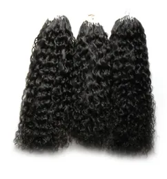 Estensioni dei capelli Micro Loop da 300 g 300S capelli ricci crespi mongoli Probonded MicroLoop Micro Anelli Collegamenti Estensione dei capelli umani7809824