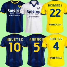 23 24 Hellas Verona Mens Soccer Jerseys Thomas Berardi Hrustic Amione Gunter Faraoni Lazovic Doig Home Away 3rd Football Shirts