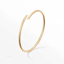 2024 Nuovo braccialetto del progettista2023 Alta edizione piccolo modello sottile braccialetti per unghie per le donne Menaaa Cubic Zirconia 316l acciaio al titanio gioielli Design di lusso
