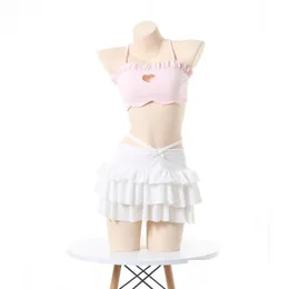 Ropa de dormir para mujer para mujer pijamas de verano conjunto adolescente niñas camisón japonés escuela estudiante puro deseo kawaii adt faldas gota entrega dhqsg