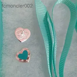 S925 Pure Silver Love Earrings Give Girls Gift Temperament Versatile Blue Enamel Heart Earrings U3QX