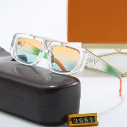 Heren zonnebrillen Designer dames zonnebril vakantiebrieven zon glazen frame zandbril adumbral 5 kleuren optie brillen