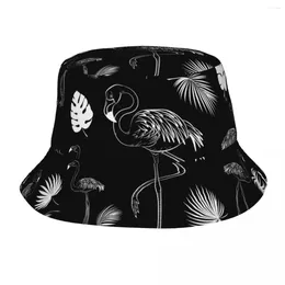 Baskenmützen, Sommer, Strand, Urlaub, Ausflug, Kopfbedeckung, Flamingo, Vogel, Tier, Merch, Eimerhüte, Unisex, Sonne, Panamka, faltbarer Angelhut