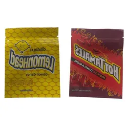 sacchetti di plastica per imballaggio in mylar limone originale lemonhead tamales caldi feroci testate gommose una busta Hofhg