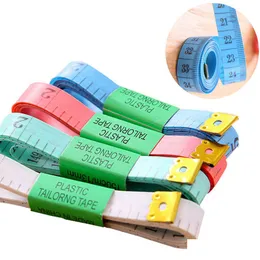 Рулетки оптом, портативные цветные измерительные ленты для тела, дюймовые швейные ленты, измерительные ленты, мягкий инструмент, 1,5 м, измерительная лента для шитья Mea Dhfme