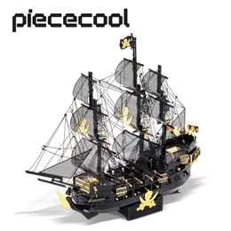 Piececool 3D Metal Puzzle Model Building KitsBlack Pearl DIY Assemble Jigsaw Toy Christmas Birthday Gifts for Adults Kids 240104