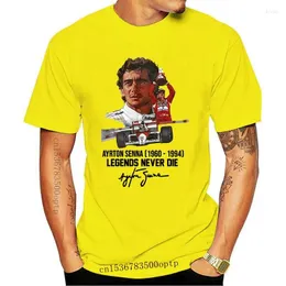 Erkek Tişörtleri Ayrton Senna 1960-1994 Efsaneler Asla Ölmeden T-Shirt