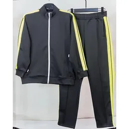 Trainingsanzüge Designer Palmen Trainingsanzüge Herren Sets schillerndes Gurtband Damen Trainingsanzug Herren Sporthose Marke Reißverschlussjacke Jogger Freizeithose