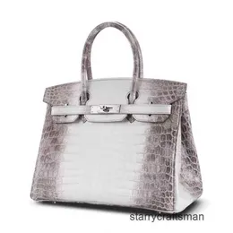 Sacolas Designer Himalaya Crocodilo Bolsas Handmade Saco De Platina Personalizado 25/30cm Branco Pele De Crocodilo Saco De Luxo Feminino WN-L0IE