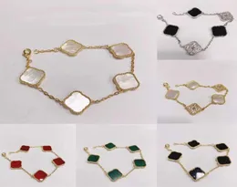 Charm Bracelets 925 은색 디자이너 럭키 우아한 부재 팔찌 Cleef Cleef 패션 빈티지 5 개 MOS 브레이슬릿 클로버 리프 목걸이 럭셔리 디자인 웨딩 jewely9819662