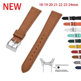 Watch Bands Premium Grade Quick Release Vintage Stitched Leather Strap Saffiano Watchbands 18mm 19mm 20mm 21mm 22mm 23mm 24mm