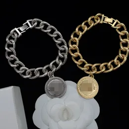 Banshee Thick Chain Bracelets 18K Gold Mlass Brass Brand Woman Men Bangles Hiphop Rockスタイルリンク