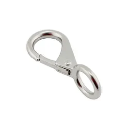 1PCS Heavy Duty Stainless Steel 304 Spring Snap Hook Fixed Eye Clip Carabiner Universal Marine Clip Dock Hardware 240104