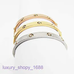 Fashion Bracelet Car tiress Ladies Rose Gold Silver Lady Bangle Sales Card Home Buckle Couple Sticky Diamond Titanium Steel Lover Stainless With Original Box