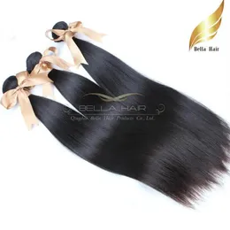 wefts 10 24 고급 100 브라질 처녀 머리 확장 자연 머리카락 씨름 3pcs 똑바로 머리 직조 더블 씨프 벨라 에어