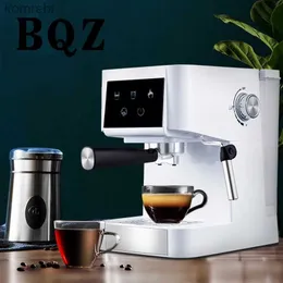 커피 메이커 BQZ 20BAR 따뜻한 컵 우유 폼 기능이있는 반자동 커피 제조 기계 1.5L 에스프레소 카푸치노 Lattel240105 용 물 탱크