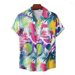 Chemises décontractées pour hommes 16 couleurs hawaïen col cubain été 2024 imprimé mode plage à manches courtes chemisier floral haut M-3XL