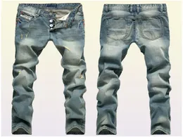 Schlussverkauf ! 2018 Mannloch in hellblauen Jeans, nostalgischer Geschwindigkeitsverkauf durch Außenhandelshose, gerade Cowboy-Detonation, Modell 1628382