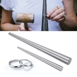 Halsband rostfritt stål ringförstorare stick mandrel sizer verktyg för smycken gör ring bildande diy praktisk smycken ringstorlek förstoras