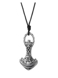 GX008 Neue Vintage Pagan Charms Amulett Viking Hammer Metall Religiöse Anhänger Europäischen Stil Halsketten Für Man2568592