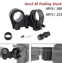 AR15/.223 AR10/.308 HUNTING RIFLE 알루미늄 합금 용 새로운 GEN3-M AR 폴딩 스톡 어댑터 전술 액세서리 M16