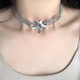 Choker Star Chain Chokers Multi-Rows Necklaces Steel Materials