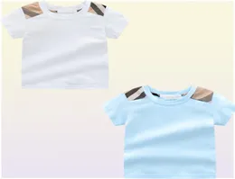 Novedad de verano, ropa de estilo a la moda para niños y niñas, camiseta de manga corta de algodón a rayas, camiseta 5007077