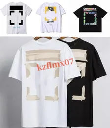Erkek Tişörtler Moda Lüksler Giyim Mens Tee Fildler Kadın Gevşek Tees Üstleri Adam Gündelik Sokak Graffiti Gömlek Sweatshirtf T-Shirts Offs Beyaz Yaz Tees GT5