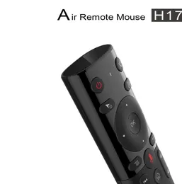 H17 음성 리모컨 24G Android TV Box 용 IR 학습 마이크 자이로 스코프가있는 무선 공기 마우스 H96 MAX X96 X4 X96 MAX P4344030