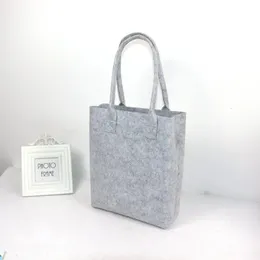 Мужская минималистичная серая фетровая сумка для покупок Женская шерстяная фетровая повседневная большая сумка Женская веганская сумка Кошелек 240106