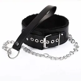 Sex Toys Slave Bondage Collar Erotic Leash Justerbar halsband PU -läder SM Choker för kvinnor Sexuella par Vuxen Games 240106