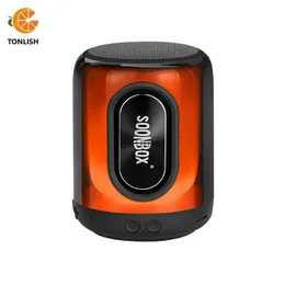 Portable Speakers TONLISH TWS Wireless Bluetooth Speaker Sound Box Light Rhythm Portable Mini Soundbox Colorful Ligths Ultra Bass Subwoofer YQ240106
